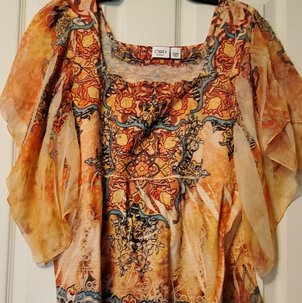 Size 22w/24w Cato blouse in orange